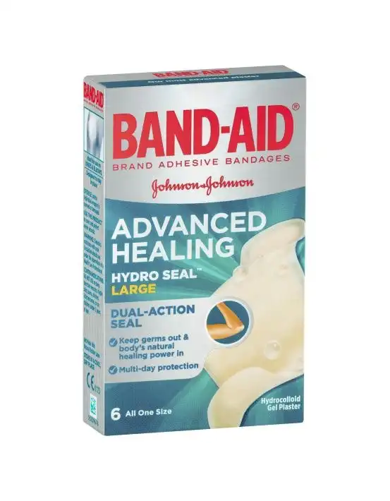 BAND-AID Advanced Healing Hydro Seal Gel Plasters Large 6 Pack