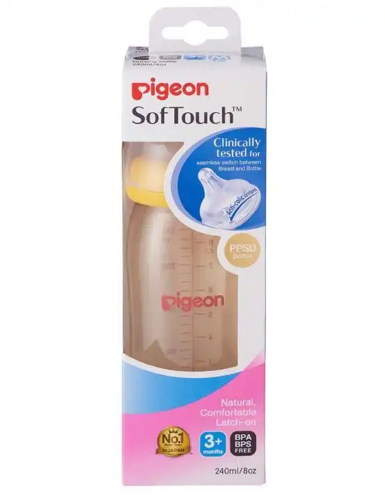 PIGEON SofTouch Peristaltic Plus Wide Neck Bottle 240mL