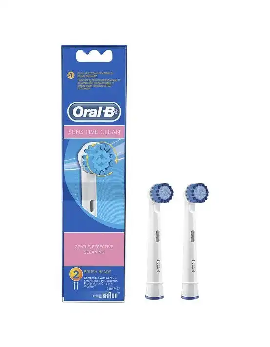 Oral B Sensitive Clean Replacement Brush Heads 2 Pack