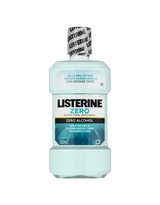 Listerine Zero Mouthwash Zero Alcohol 500mL