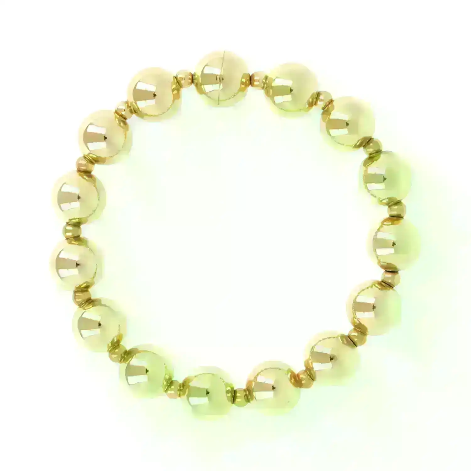 Bronzallure Bracelet with Golden Beads & Magnetic Clasp