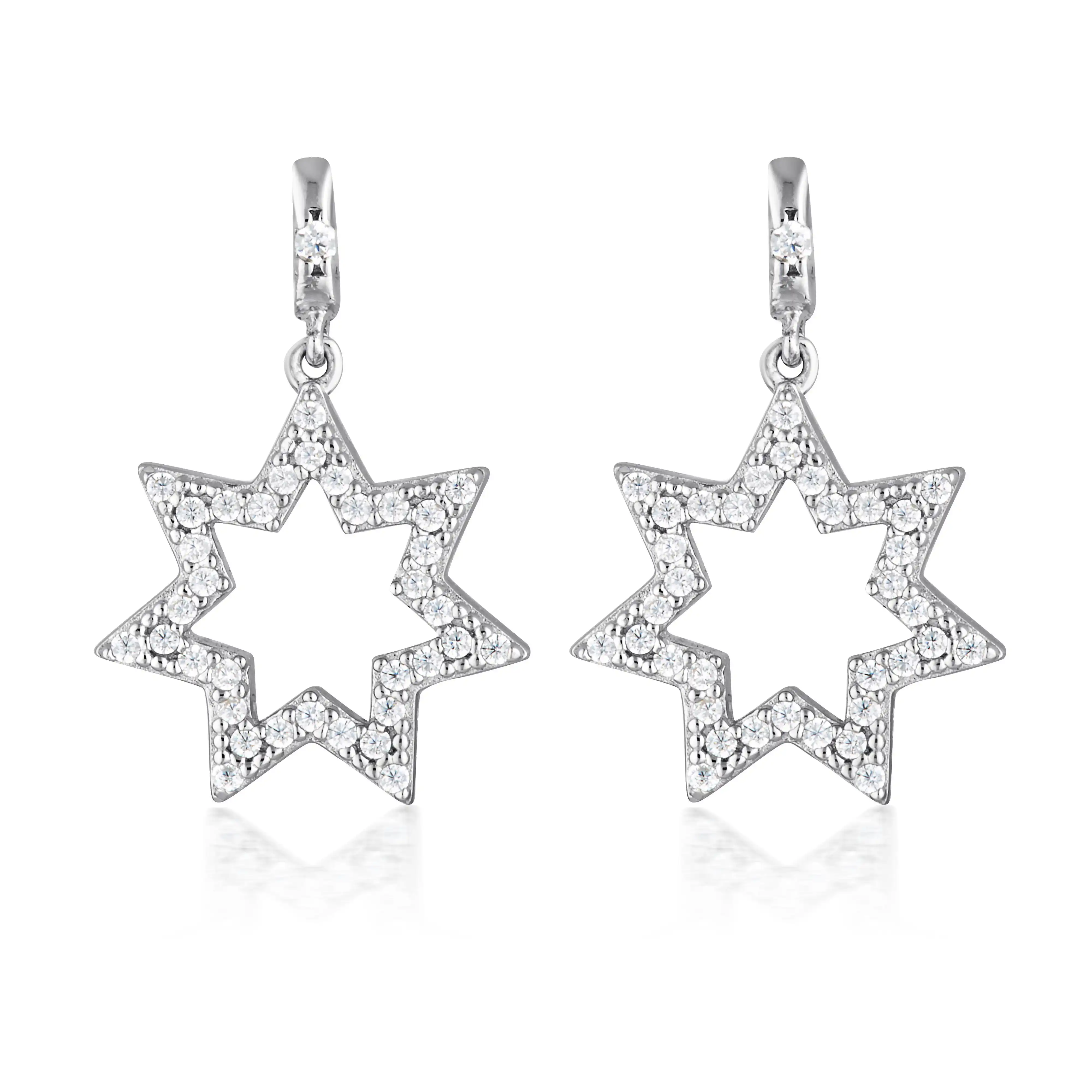 Georgini Commonwealth Collection Star Earrings Silver