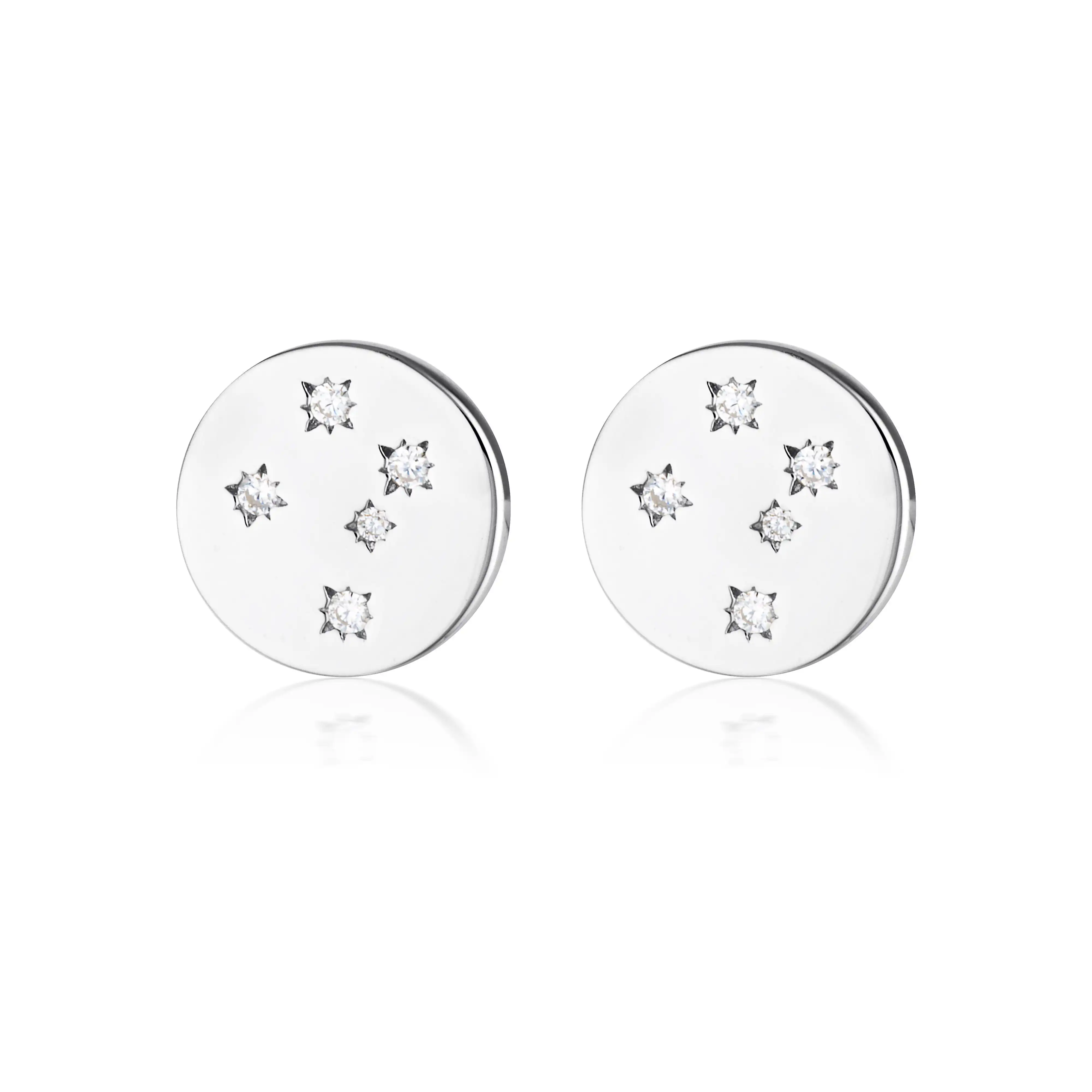 Georgini Commonwealth Collection Southern Cross Earrings Silver