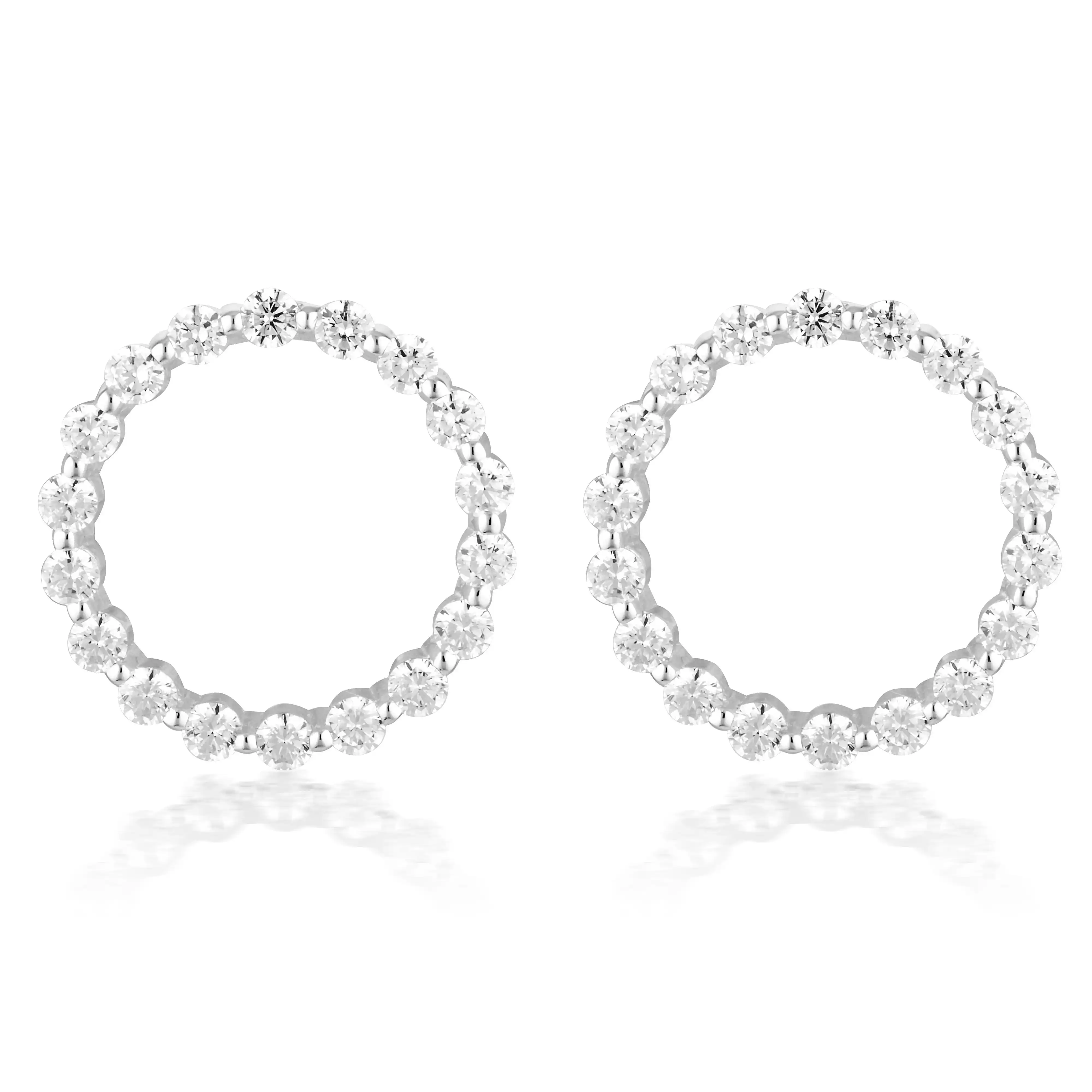 Georgini Large Circle of Life Earrings - Silver