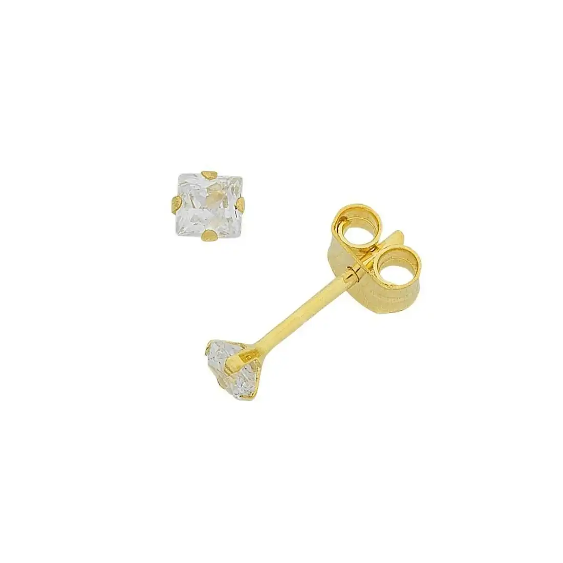 9ct Gold Cubic Zirconia 3mm Stud Earrings