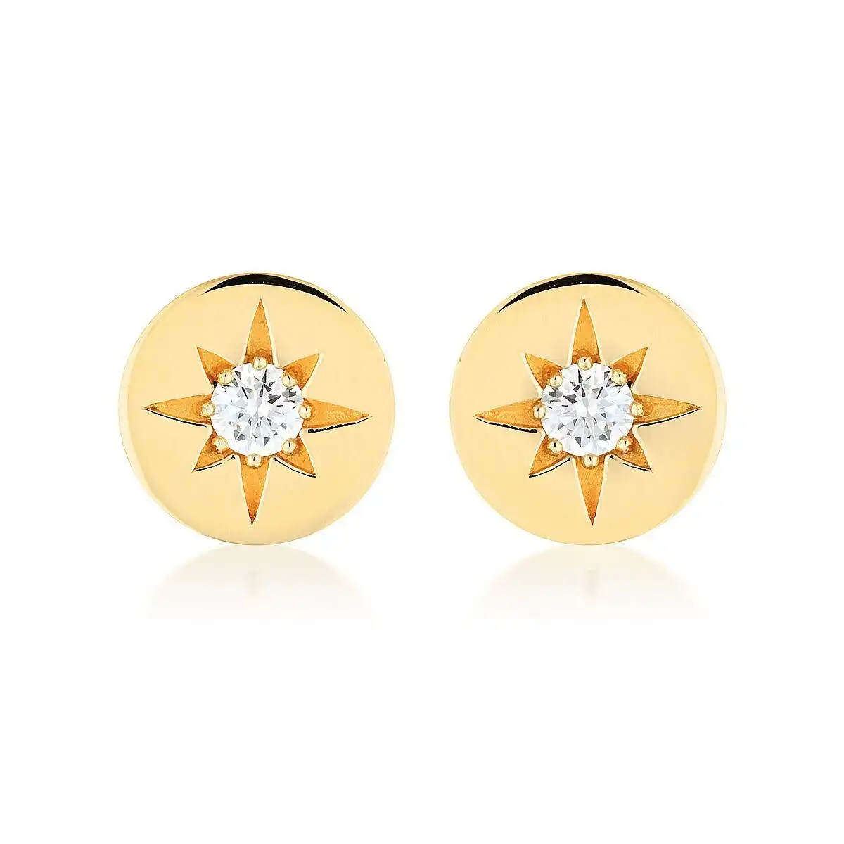 Georgini Stellar Lights Gold Stud Earrings