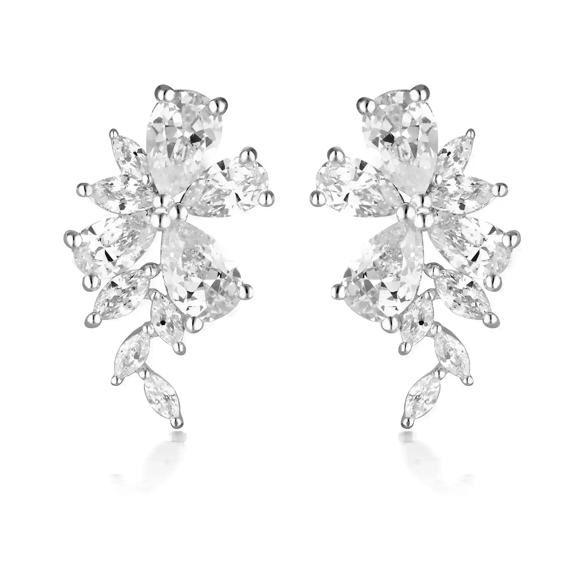 Georgini Iconic Bridal Hyacinth Earrings Silver