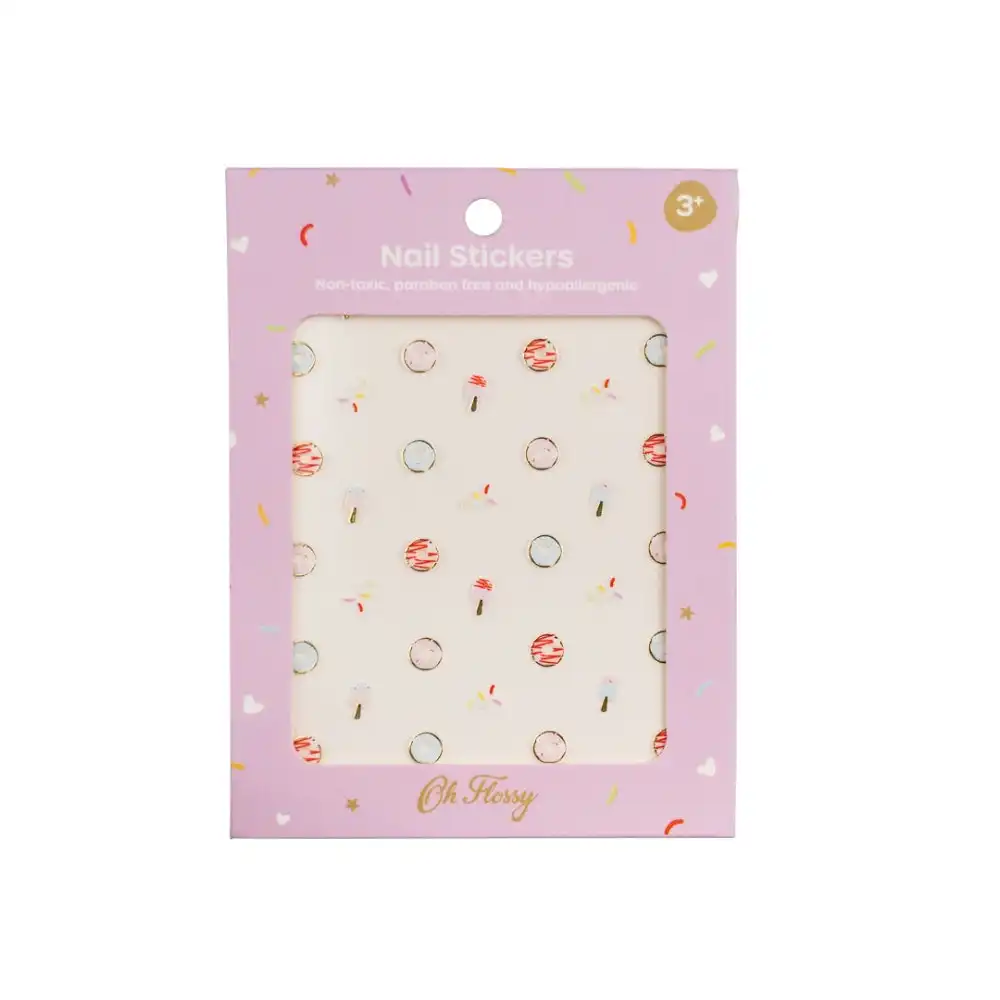 Oh Flossy Childrens Kids Non Toxic Adhesive Sweets Nail Sticker Set