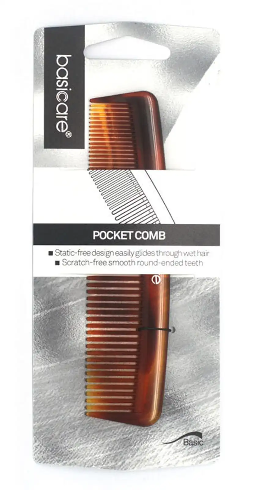 Basicare Pocket Hair Comb 12.2cm