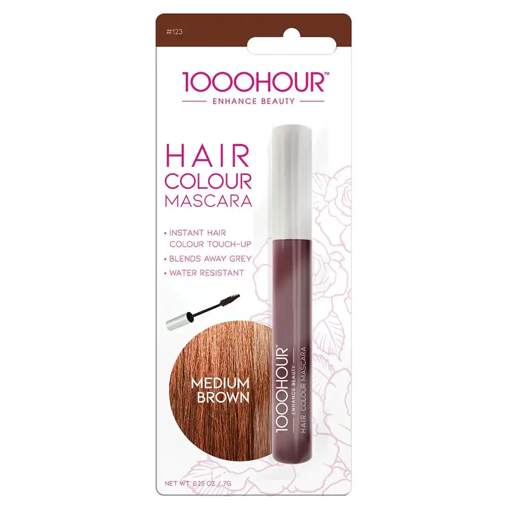 1000 Hour Hair Colour Mascara Medium Brown 7g