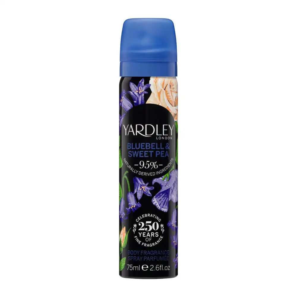 Yardley London Bluebell & Sweet Pea 75ml Deodoriser Body Spray Women Fragrance