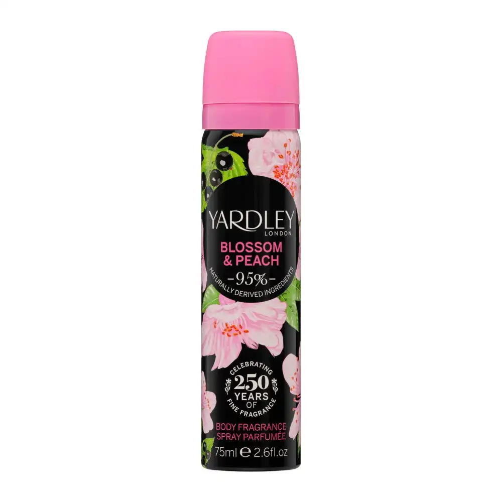 Yardley London Blossom & Peach 75ml Deodoriser Body Spray Women Fragrance