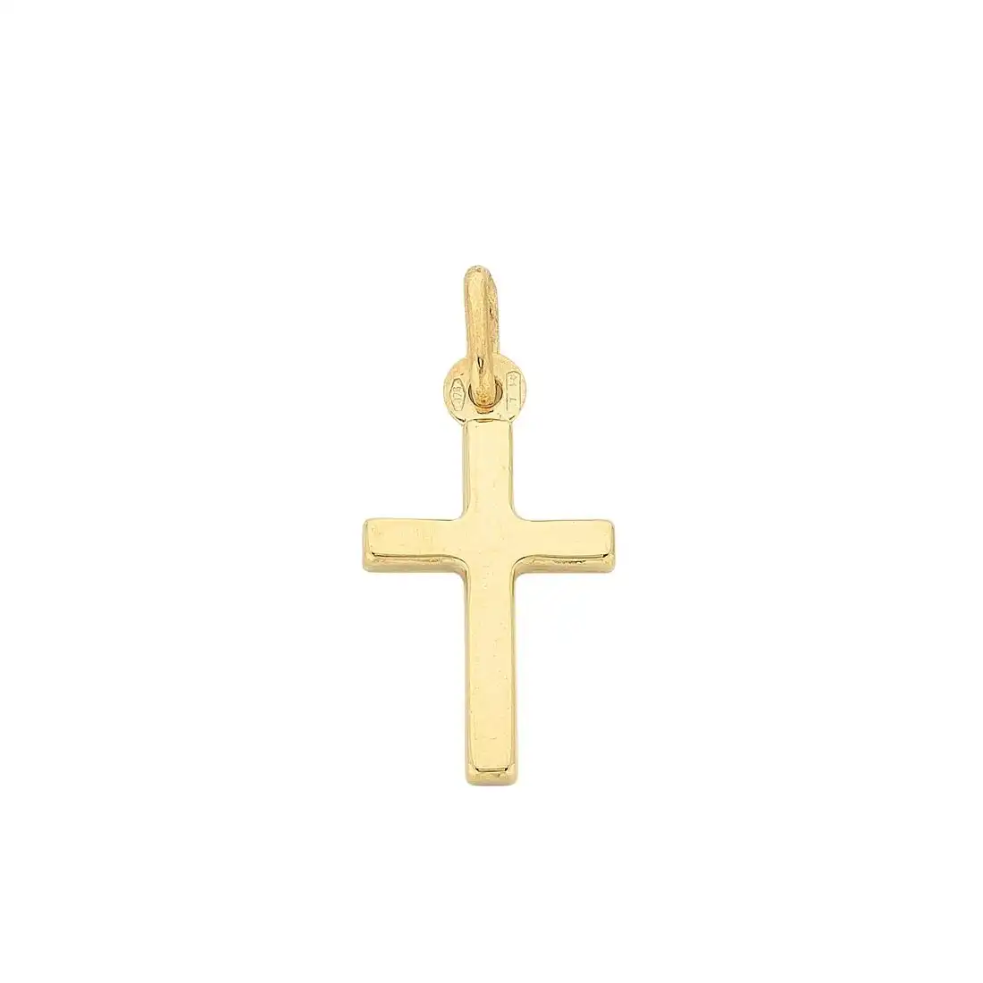 9ct Yellow Gold Plain Cross Pendant