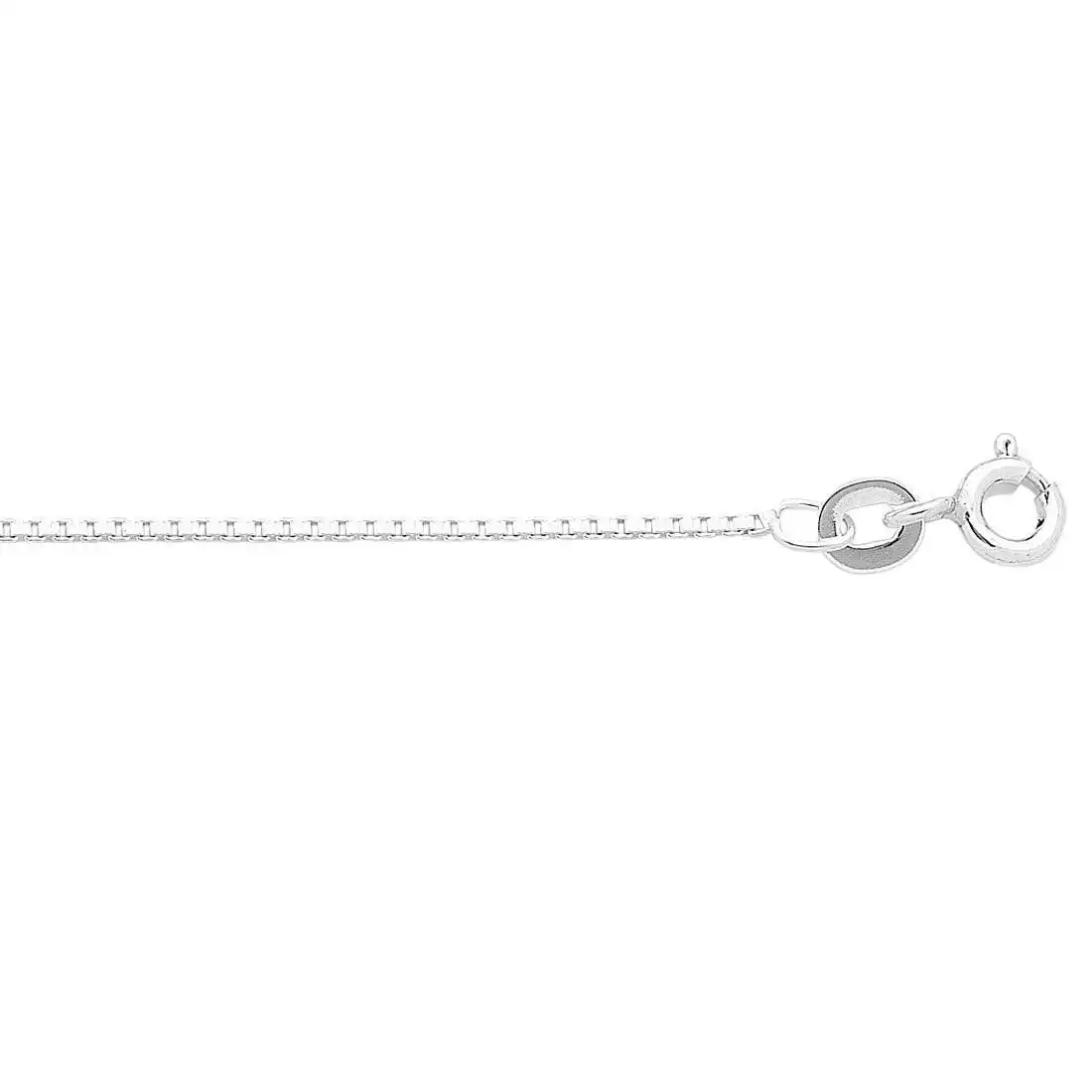 Sterling Silver 40cm Box Link Necklace