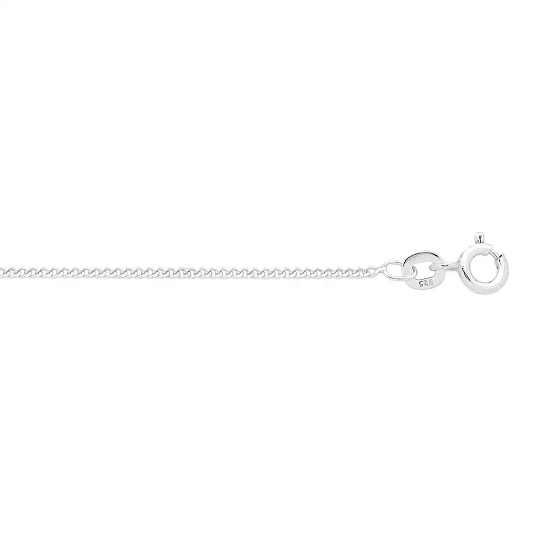 Sterling Silver 45cm Curb Necklace