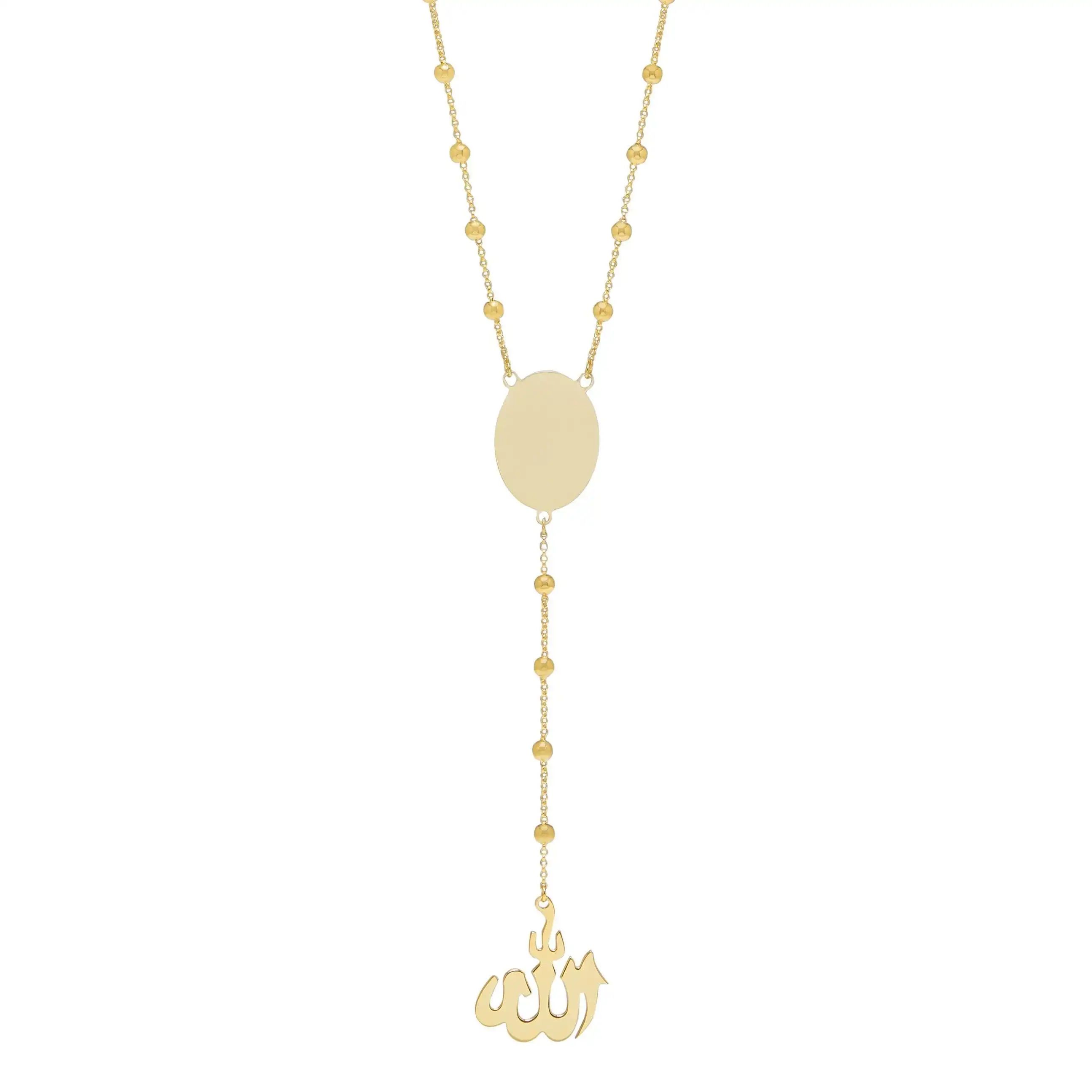 18KT Yellow Gold Rosary Bead Necklace | Holy Grace