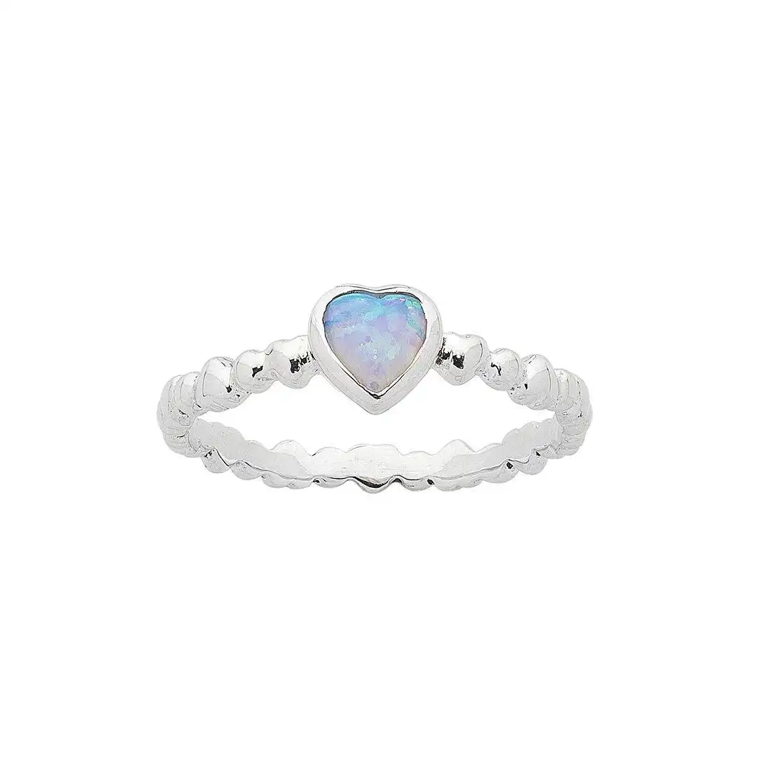 Sterling Silver Heart Stackable Ring