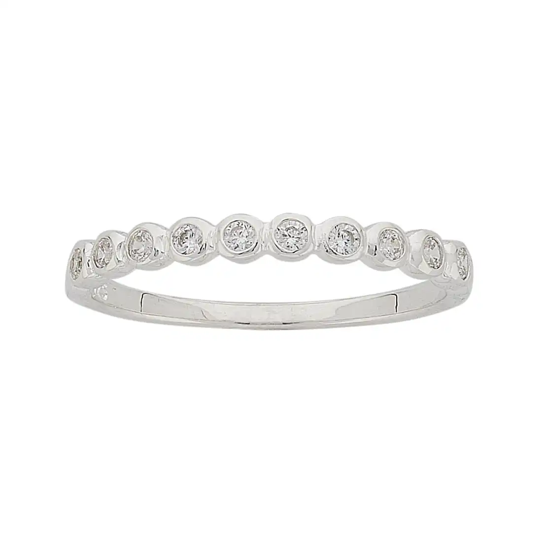 Sterling Silver Cubic Zirconia Stackable Ring