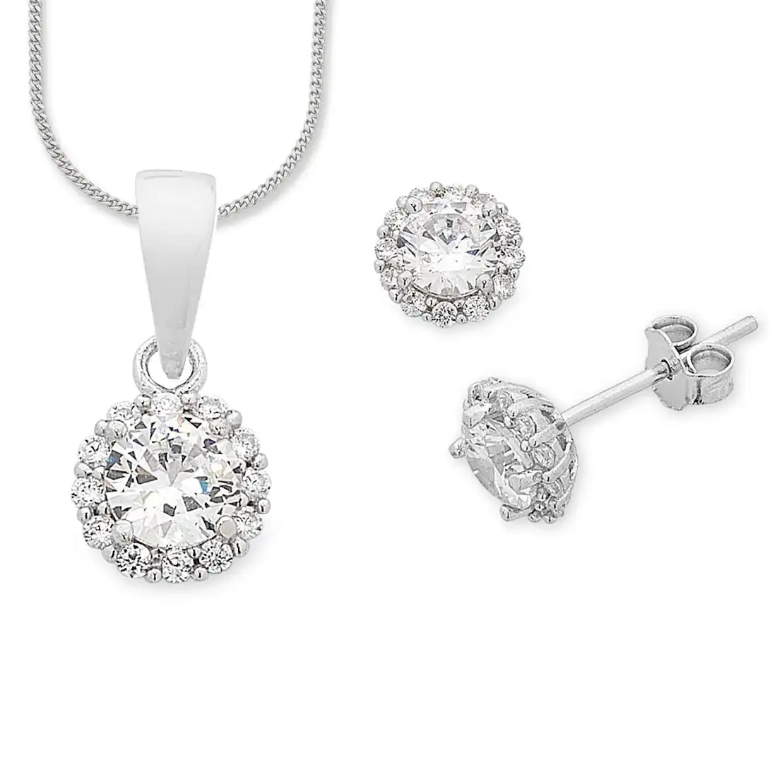 Sterling Silver Necklace & Earring Set