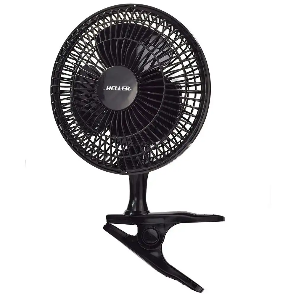 Heller 15cm Desk/Personal/Clip  Fan/Tilt/Air Cooling/Cooler Black
