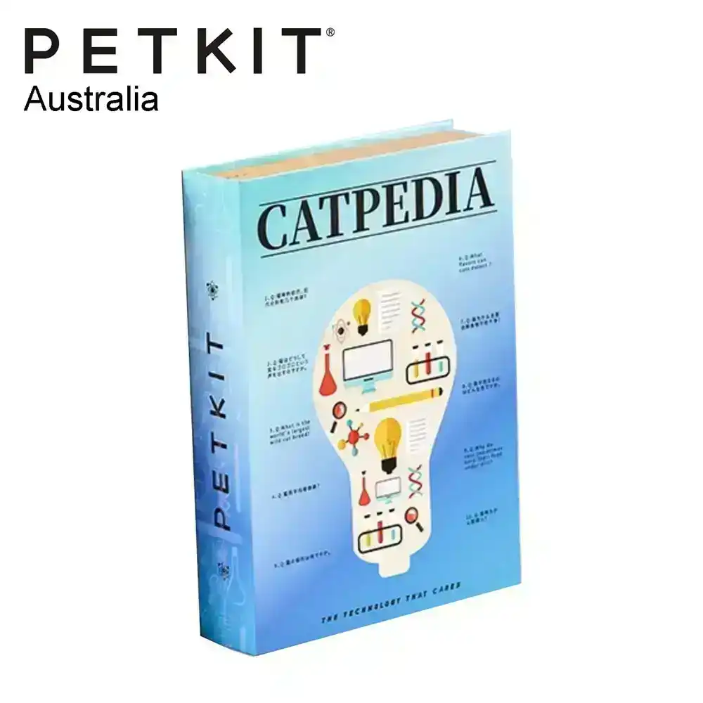 Petkit 30cm Catpedia Corrugated Paper Book Pets Cat Toy Scratcher w/Catnip Blue