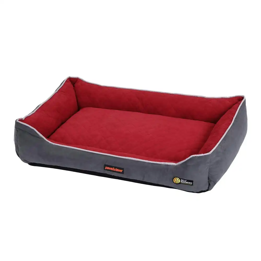 Paws & Claws Self Warming/Thermal Insulated Walled 90x60cm Pet/Dog Bed Large