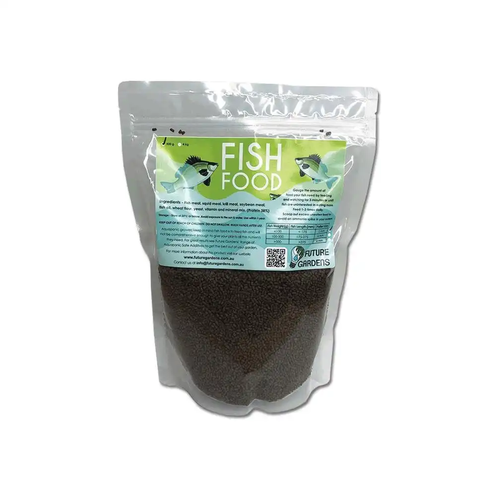 Future Gardens Aquaponics 500g Semi Floating 2mm Pellet Fish Food f/ Native Fish