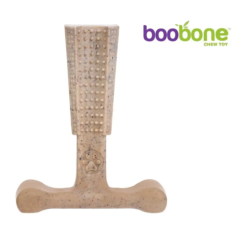Paws & Claws BooBone 10cm Bamboo Fibre T-Bone Dog Chew Treat/Toy Asst Flav