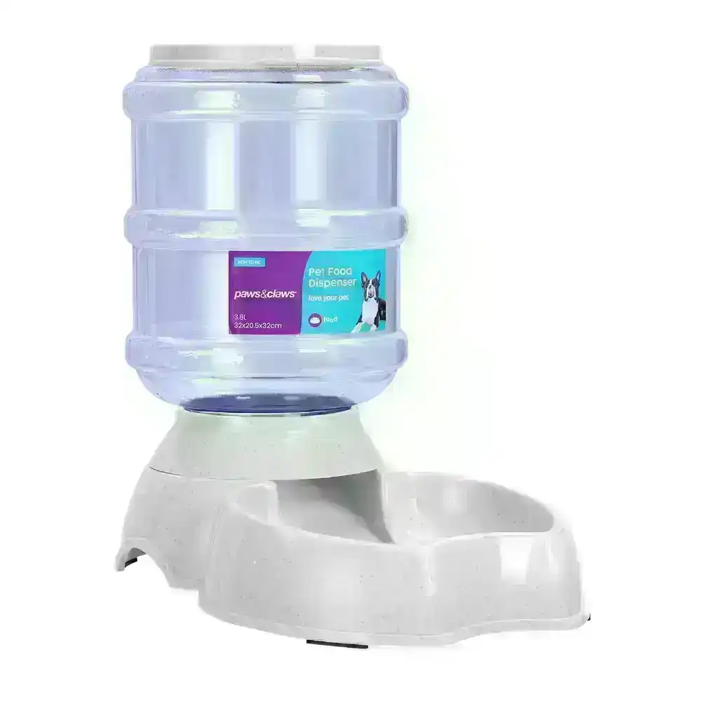Paws & Claws 3.8L Automatic Pet Dog Cat Food Feeding Dispenser Feeder Assorted