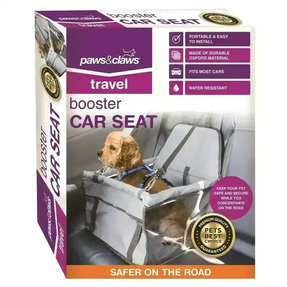 Paws & Claws Pet Booster Car Seat Protector Safety Basket Dog/Cat Travel Carrier