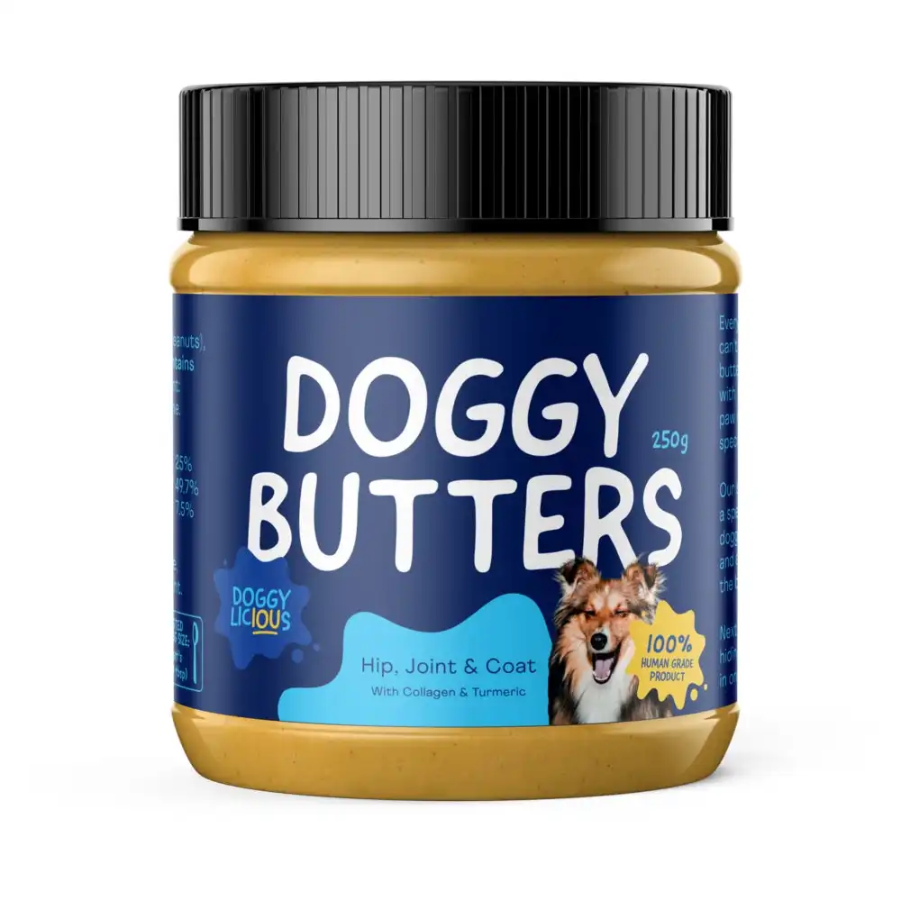 Doggylicious Hip, Joint & Coat Peanut Butter Dog Treats 250g Grain & Gluten Free