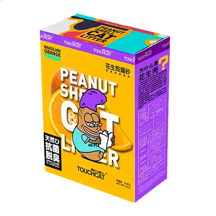 Touchcat High Clumping/Absorbent Eco-Friendly Dissolvable Pet Cat Litter Orange