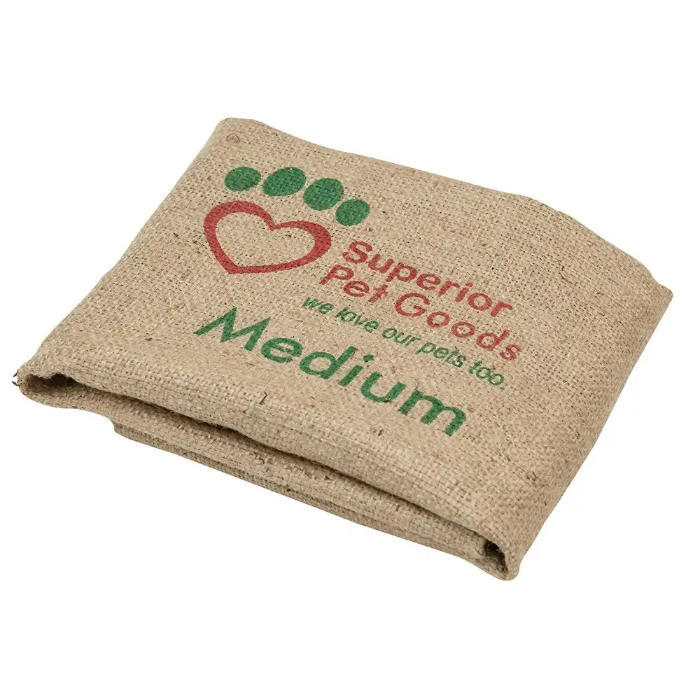 Superior Pet Goods 106x54cm Medium Fitted Sheet Hessian Cover for Dog Bed Frame