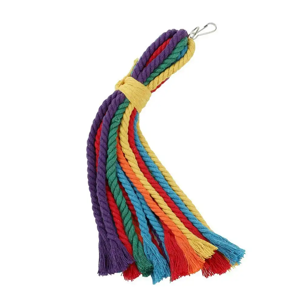 Paws & Claws Parrot/Birds Pet Hanging 30cm Rope Tassel Toy Interactive Fun Play