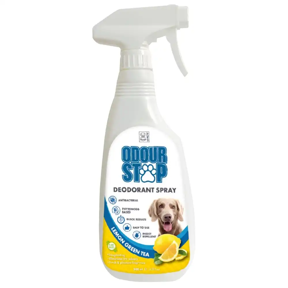 M-Pets Dog/Pet 500ml Deodorant Germ Killing Repellent Coat Spray Lemon Green Tea