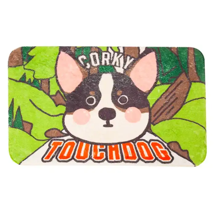 Touchdog 50cm Rectangle Gripped Pet/Cat/Dog Soft Resting Sleeping Mat/Pad Corgi