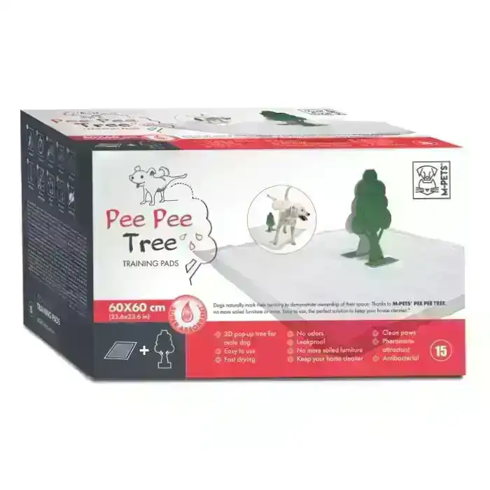 15pc M-Pets Pee Pee Tree Pop Up 60x60cm Pet Dog/Puppy Mat Toilet Training Pads