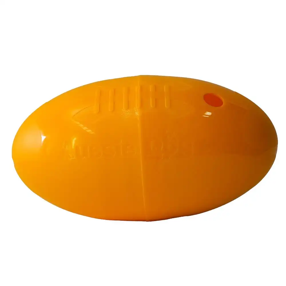 Aussie Dog Products 21cm Pet Toy Food Dispenser Feeder Hard Football Yellow S