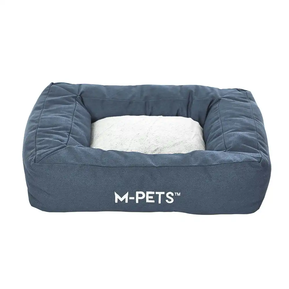 M-Pets Small Eco-Friendly Pet/Dog 60cm Washable Bed Sleep Rectangle Cushion Blue