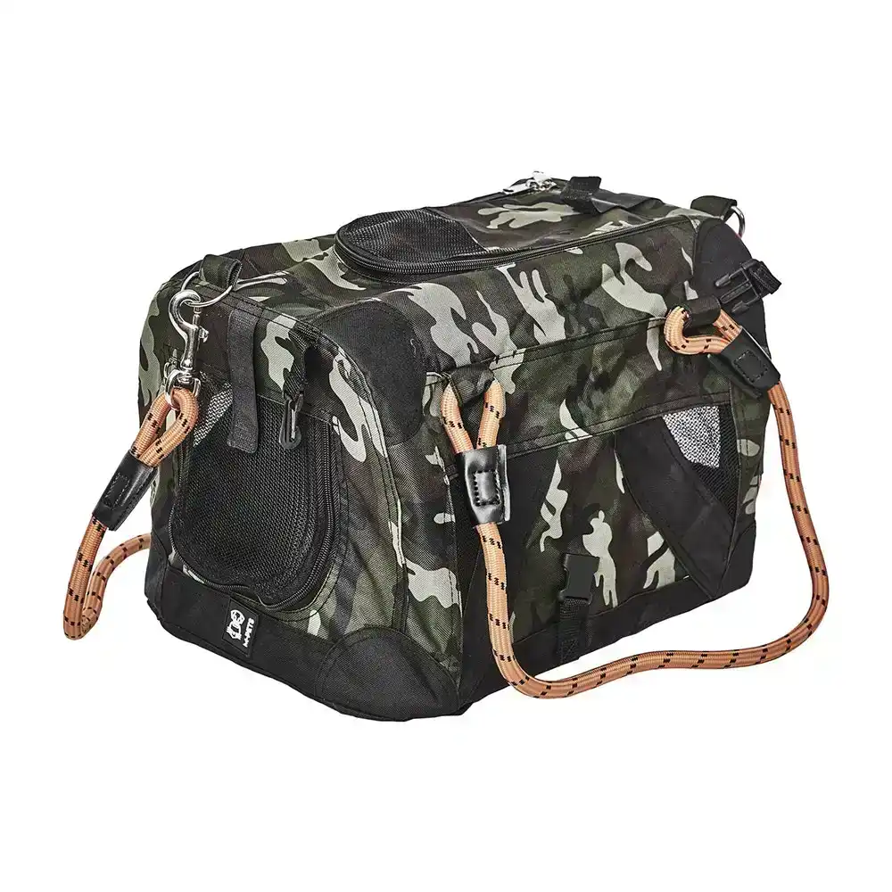 M-Pets 2-in-1 Remix Travel 41cm Carrier Pet/Dog Bag w/ Leash/Belt Camouflage/OR