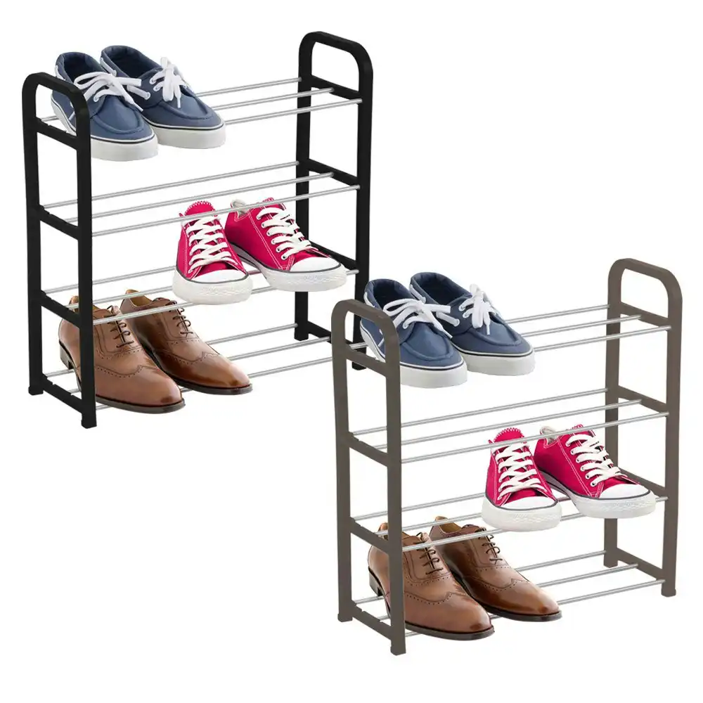 Boxsweden 4 Tier Shoe Rack/Storage Stand Shoes Organiser/Cabinet Asst. Colour