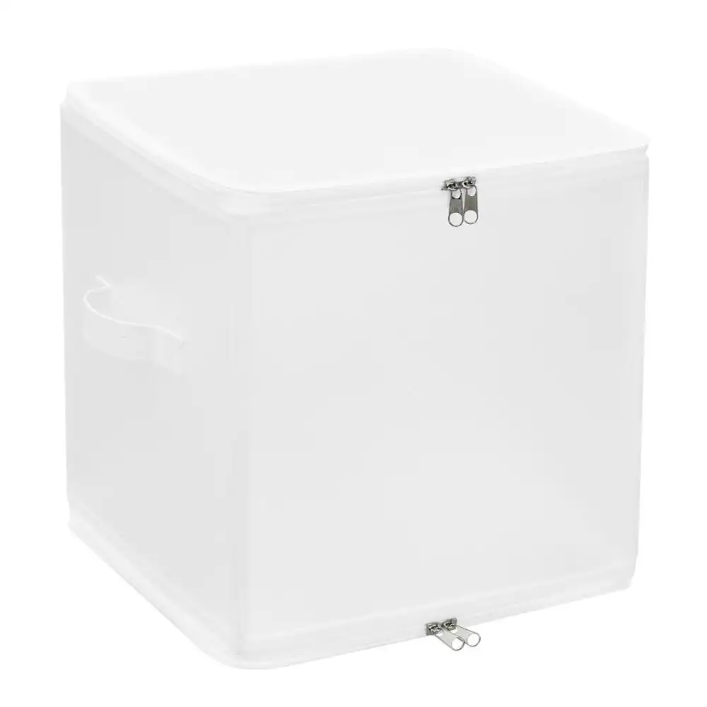 Boxsweden 27L Foldaway 30cm Storage Box Collapsible Organiser Container White