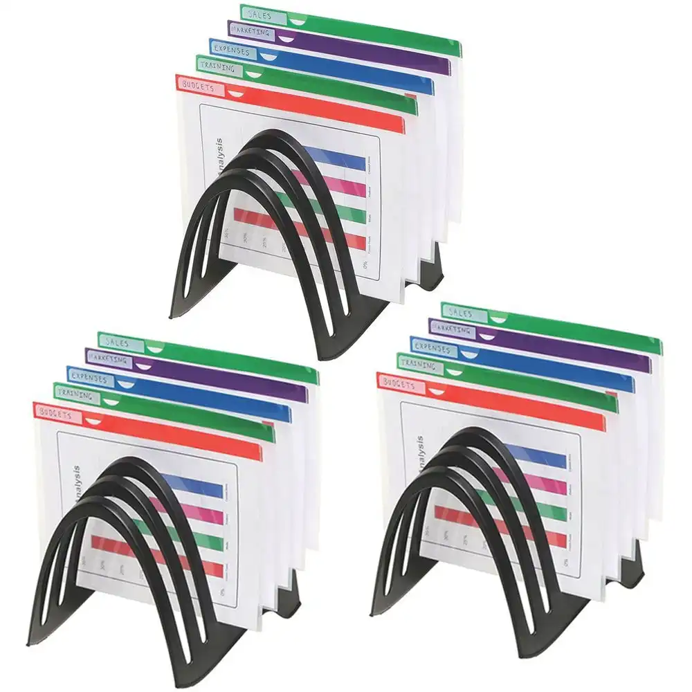 3PK 2PK Marbig A4 Paper Documents Folder Rack/Organiser Holder/Stand Home/Office