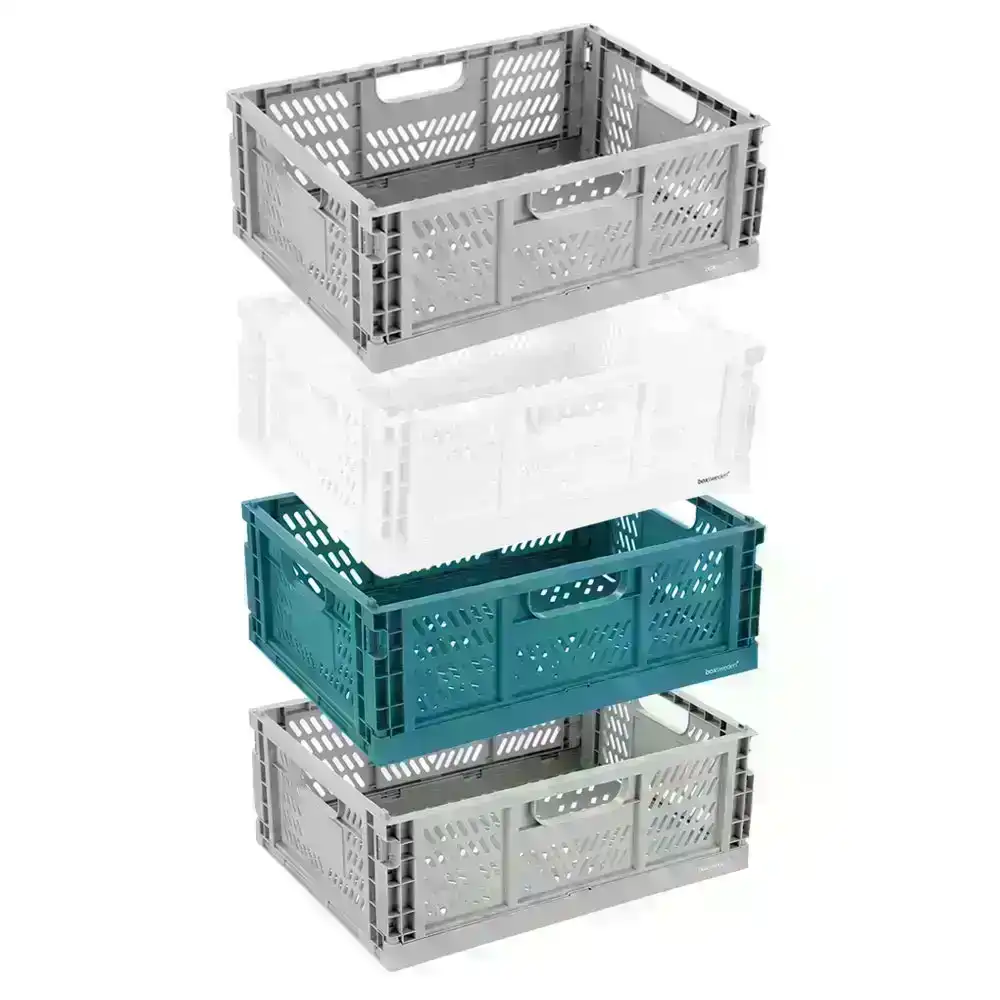 4pc Box Sweden 40cm Foldable Storage Basket/Box Container Organisation Assorted