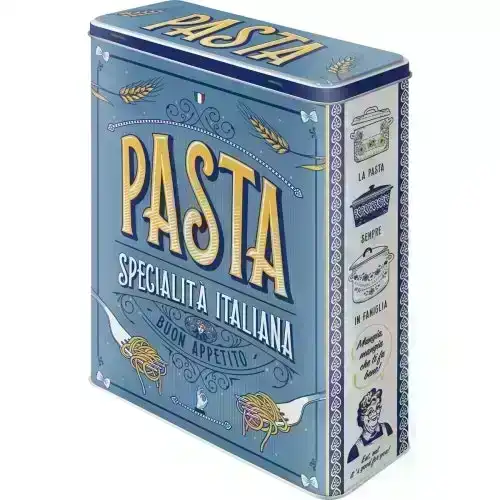 Nostalgic Art 26cm/4L Tin Metal Storage Box Pasta Italian Tradition Container XL