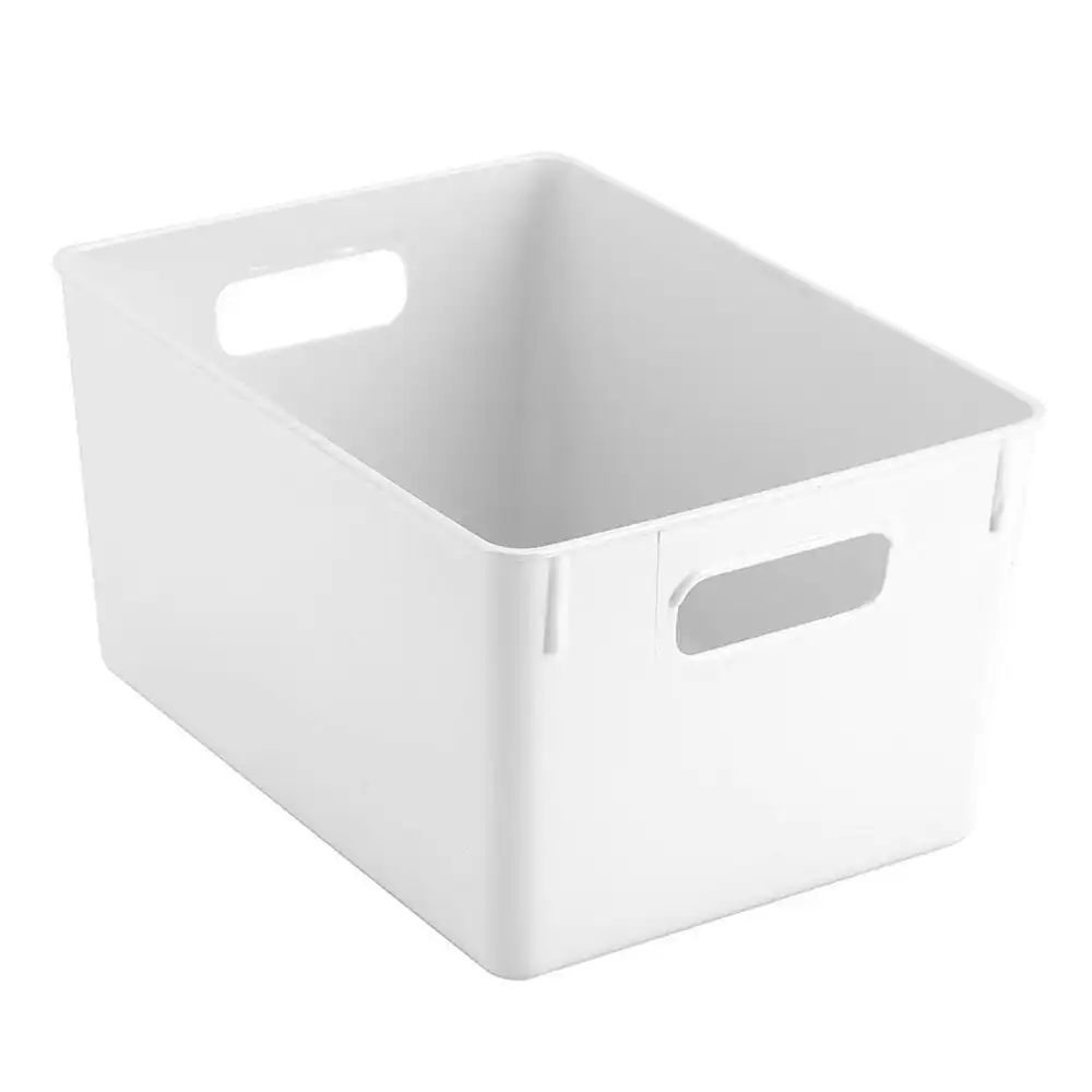 Boxsweden Crystal Encore 28cm Container Organiser Tray w/ Handles Large White