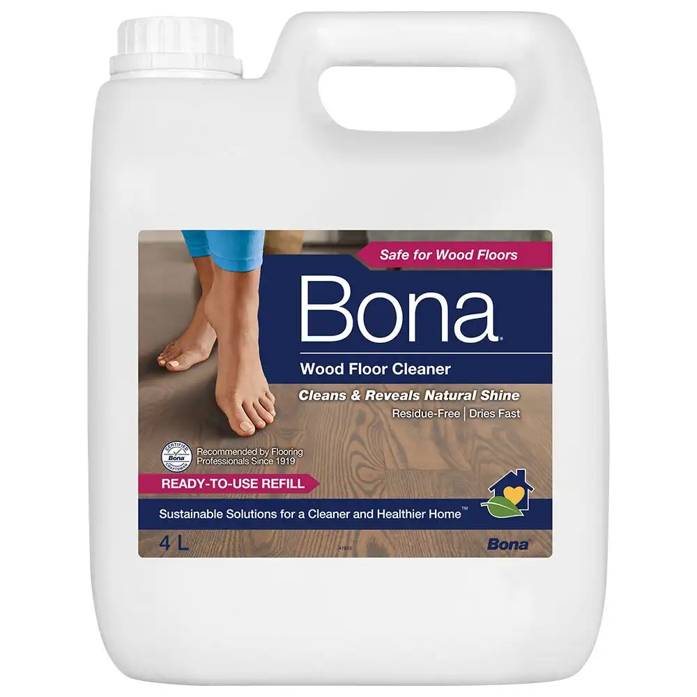 Bona 4L Wood Floor Cleaner/Maintenance for Timber/Wooden Surface Cleaning