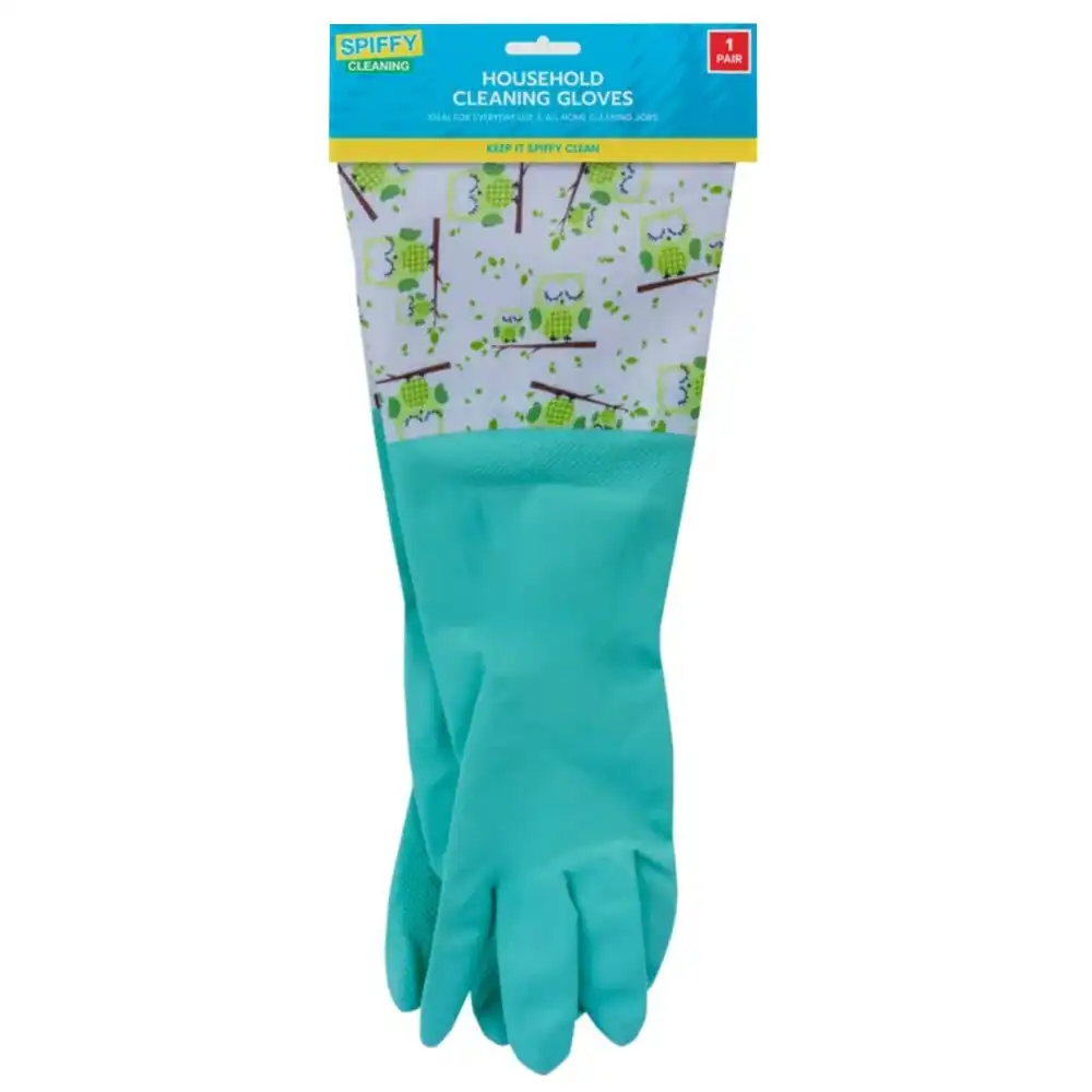 2x Spiffy Universal Cleaning Reusable Pair of Gloves Latex Kitchen Assorted