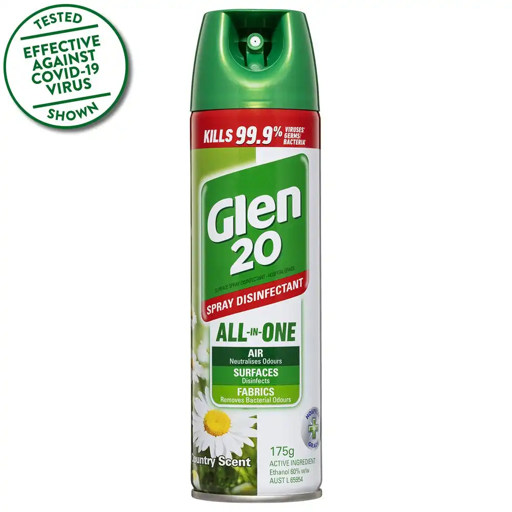 Glen 20 Disinfectant Spray 175g Kills 99.9% Virus/Germs/Bacteria Country Scent