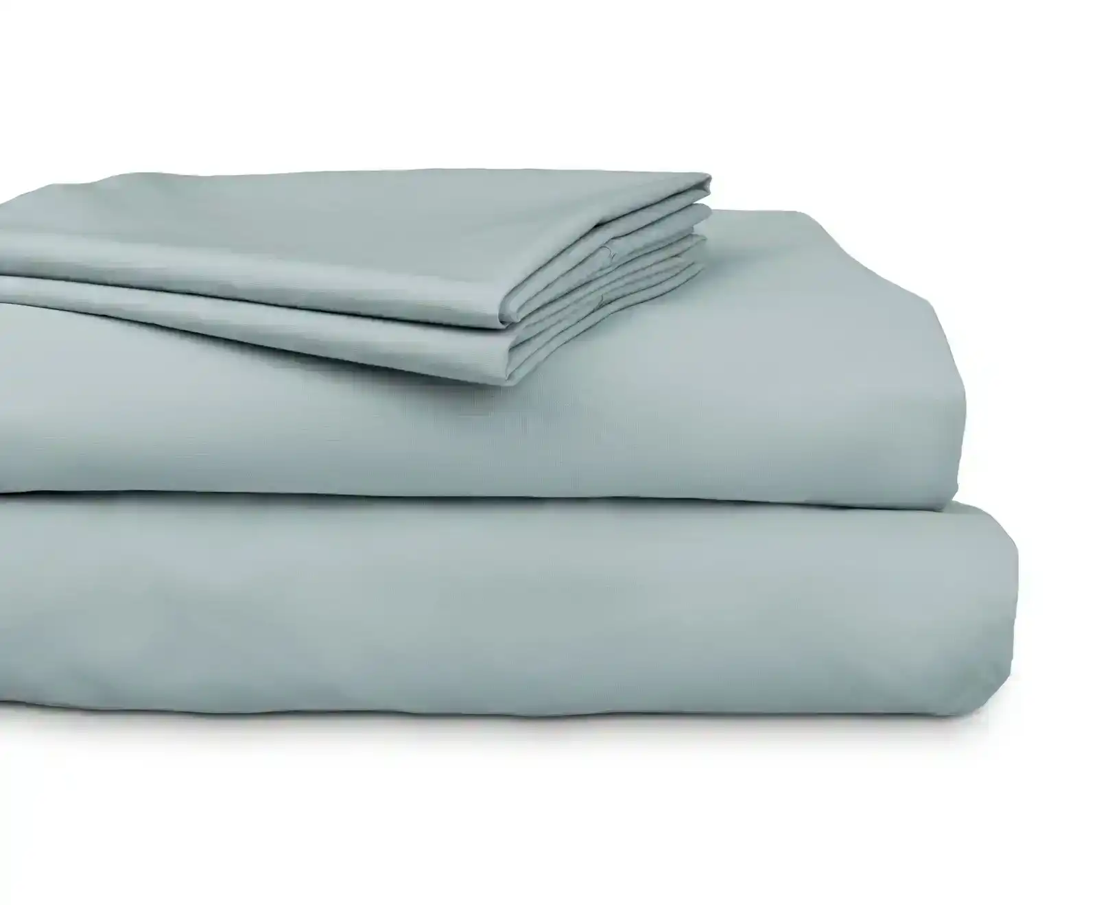 Ardor 300TC Cotton King Bed Size Flat/Fitted Sheet Set w/ 2x Pillowcases Denim